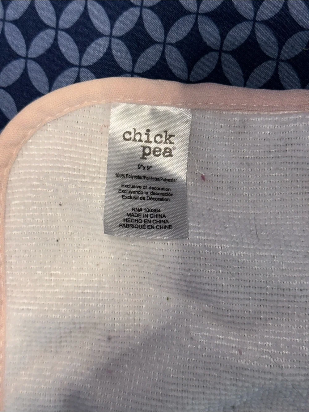 chick pea White Baby Hooded Towel with Pink Trim and Daisy Embroidery
